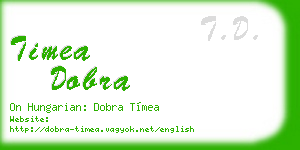 timea dobra business card